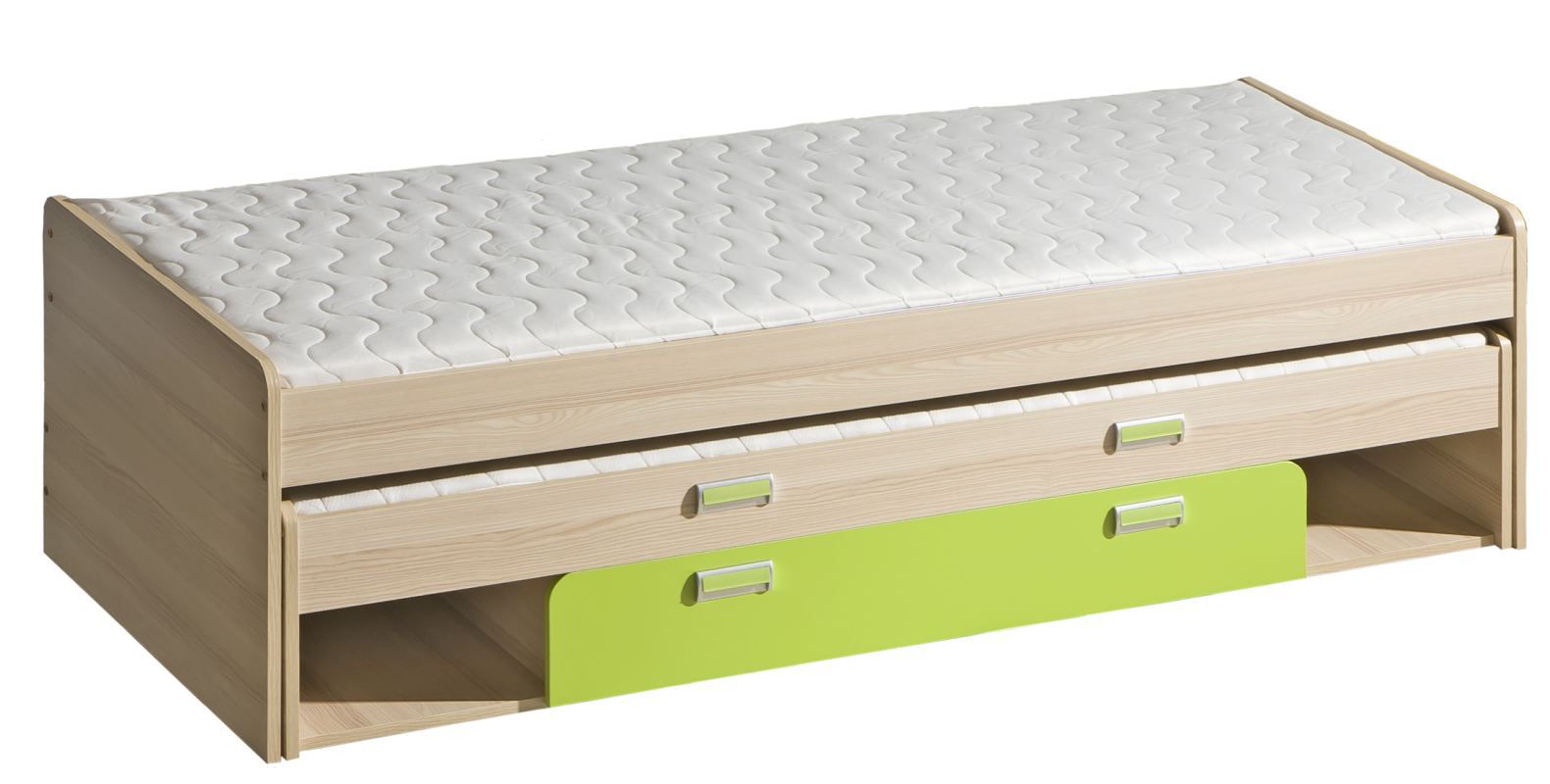 Letto singolo "Dennis" 16, incl. letto singolo estraibile e cassetto, verde chiaro - 80 x 200 cm (l x l)