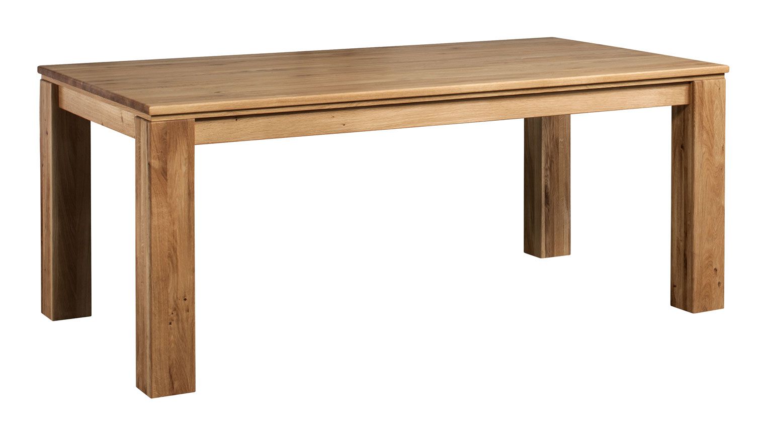 Tavolo da pranzo semisolido Balsa 10, naturale, oliato/cerato, rovere, design moderno e semplice, 160 x 90 cm, robusto e resistente 