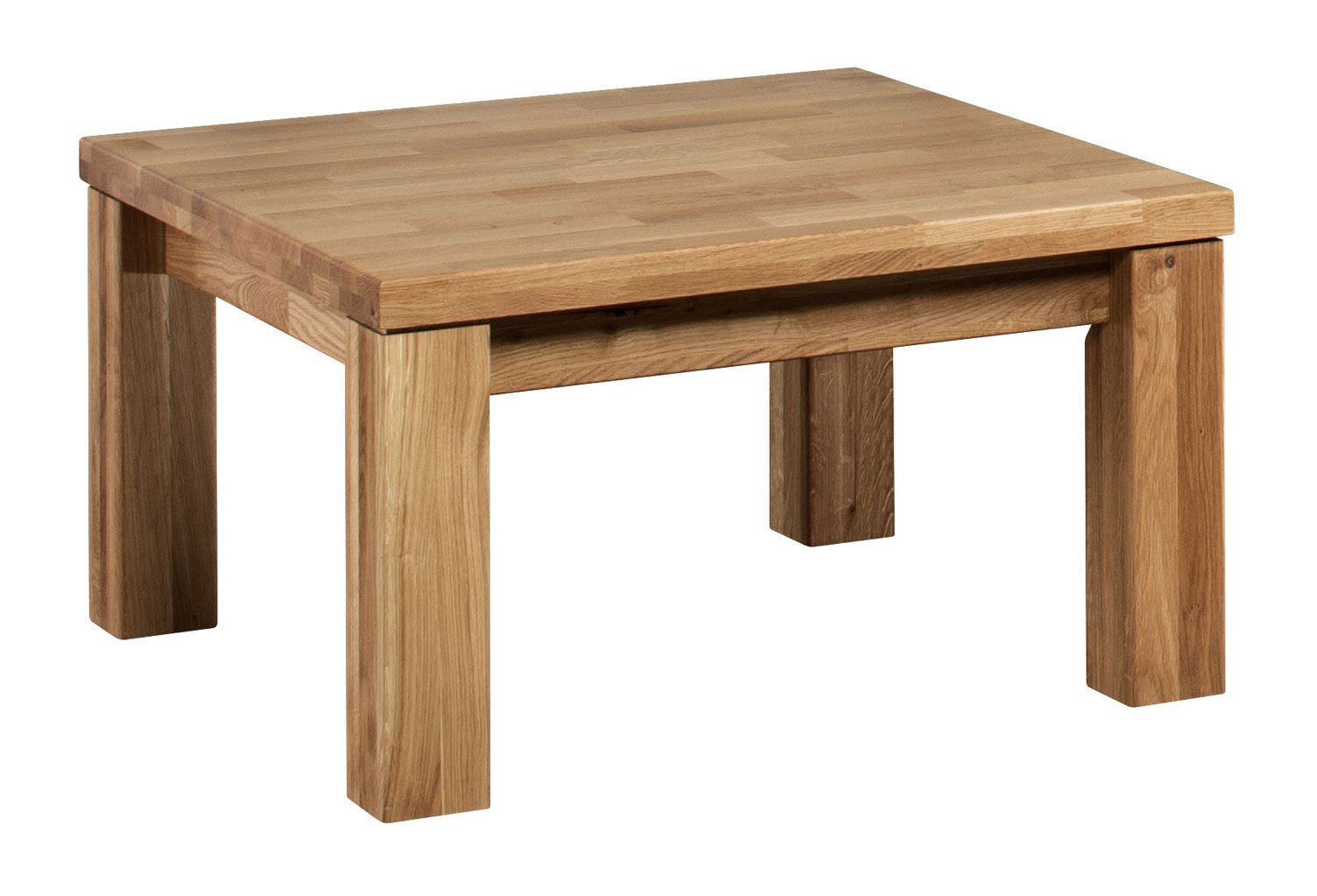 Robusto tavolino in legno massiccio di quercia Floresta 01, design semplice e chiaro, naturale, 75 x 75 x 44 cm, stile contemporaneo, superficie: oliata / cerata