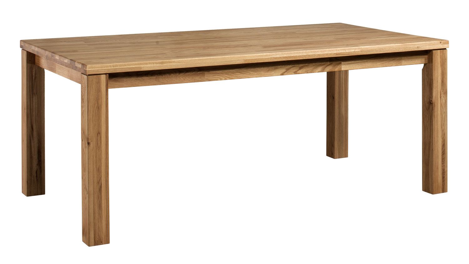 Tavolo da pranzo semisolido Floresta 23, naturale, oliato/cerato, rovere, design moderno e semplice, 160 x 90 cm, robusto e durevole, superficie spazzolata 