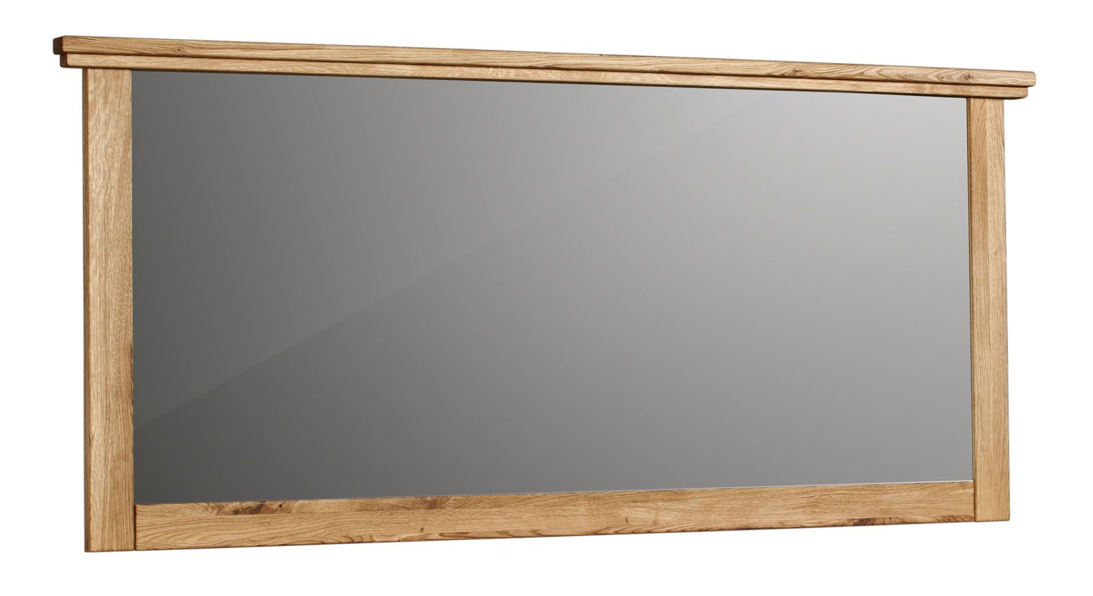 Grande specchio con cornice in legno Floresta 12, colore: naturale, rovere massiccio, lavorazione di alta qualità, 76 x 169 x 51 cm, stile contemporaneo