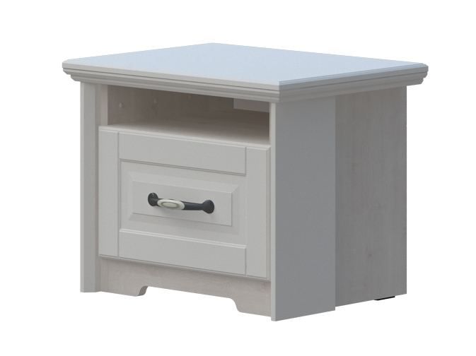 Comodino "Falefa" 03, bianco - 45 x 56 x 42 cm (h x l x p)