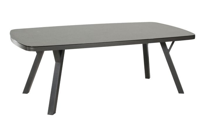 Tavolo da pranzo Detroit in alluminio - colore alluminio: antracite, lunghezza: 2000 mm, larghezza: 1000 mm, altezza: 720 mm