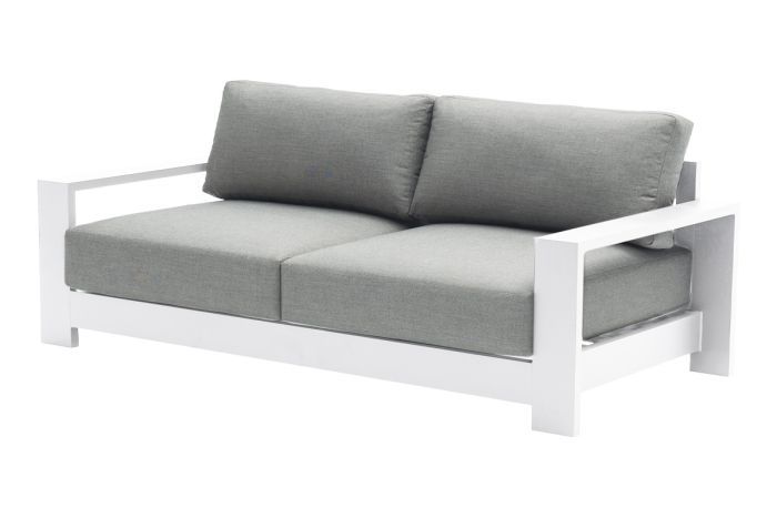 Divano lounge 3 posti London in alluminio - colore: bianco, dimensioni: 2150 x 840 x 670 mm