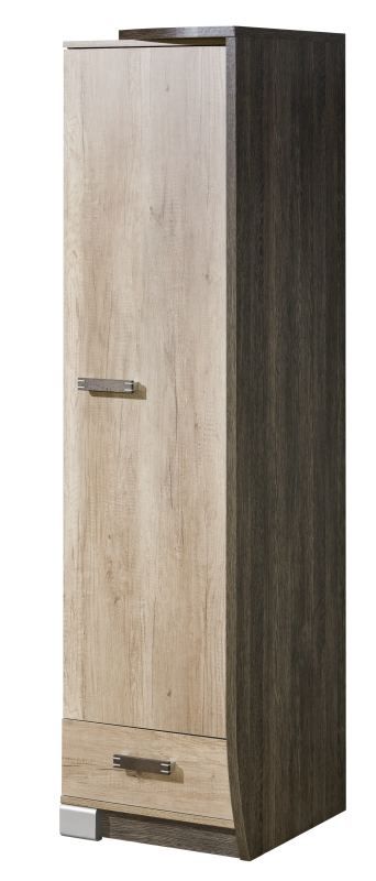 Armadio ad ante battenti "Sichling" 17, cornice a destra, marrone rovere - 193 x 50 x 58 cm (h x l x p)