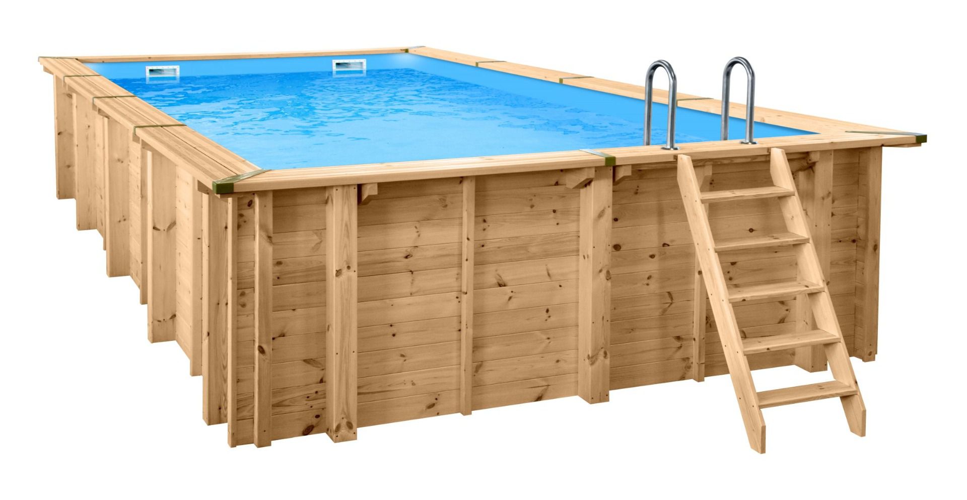 Rechteckiger Gartenpool Sunnydream 08, modern, 7,90 x 4,00 Meter, inklusive Poolleiter, Poolfolie, Boden- und Wandvlies, Edelstahl-Eckverbindungen