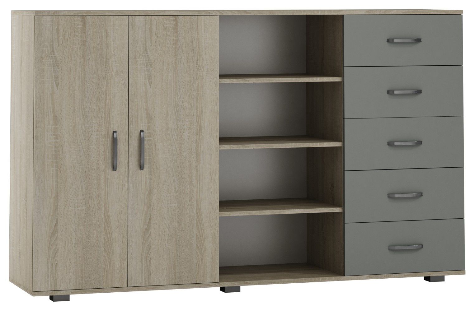 Cassettiera "Ciomas" 22, rovere Sonoma / grigio - 104 x 170 x 40 cm (h x l x p)