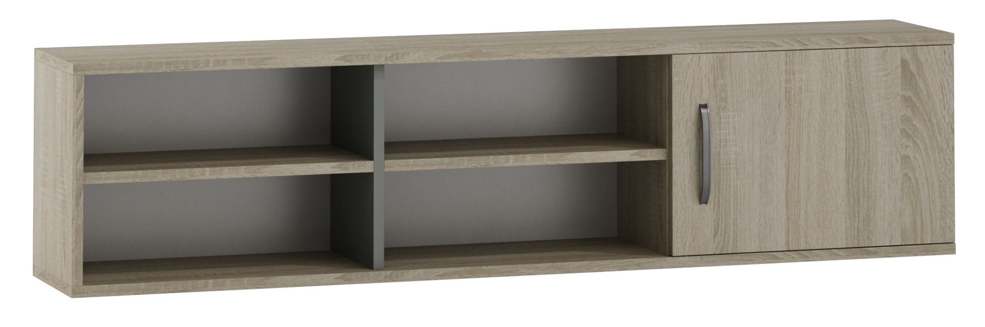 Pensile "Ciomas" 16, rovere Sonoma / grigio - 35 x 135 x 23 cm (h x l x p)