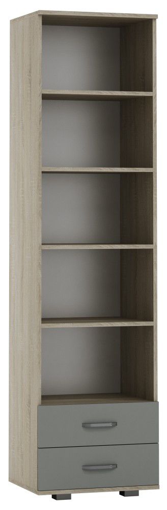 Scaffale Ciomas 28, rovere Sonoma / grigio - 190 x 50 x 40 cm (h x l x p)