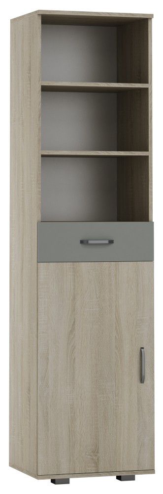 Armadio Ciomas 29, rovere Sonoma / grigio - 190 x 50 x 40 cm (h x l x p)