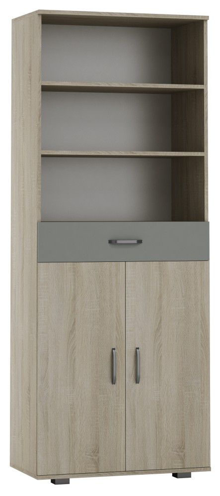 Armadio Ciomas 25, rovere Sonoma / grigio - 190 x 74 x 40 cm (h x l x p)