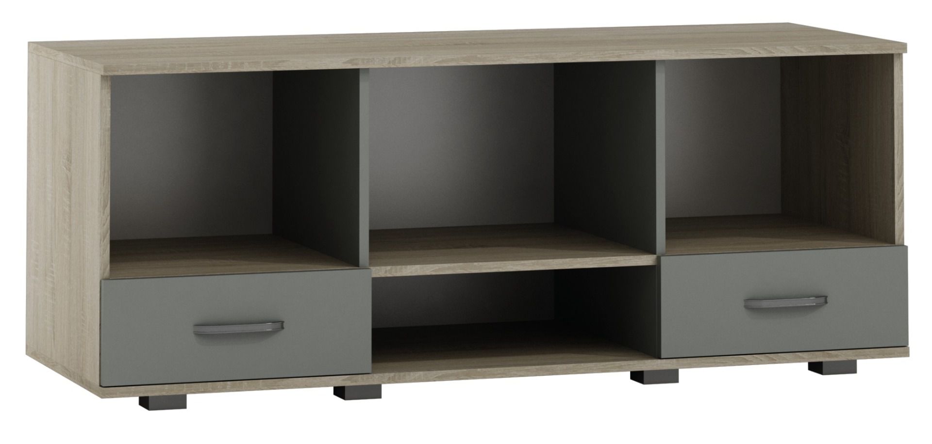 Mobile TV "Ciomas" 19, rovere Sonoma / grigio - 53 x 135 x 49 cm (h x l x p)