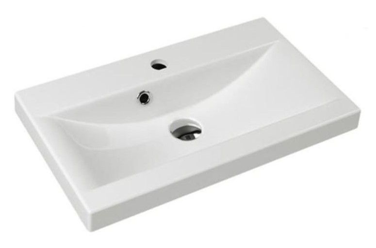 Bagno - Lavabo Lysika 01, bianco - 18 x 60 x 35 cm (h x l x p)