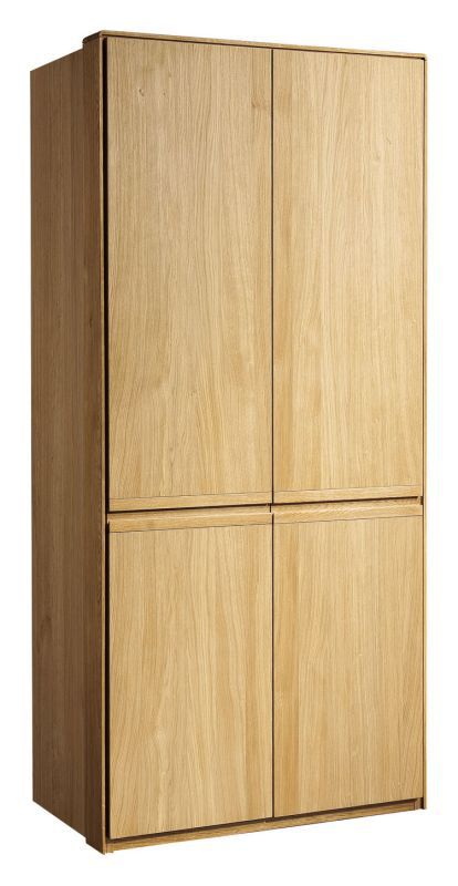 Armadio Fazenda 01, naturale, rovere parzialmente massello - 222 x 104 x 61 cm (h x l x p)