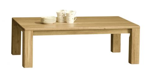 Tavolino Jussara 16, naturale, rovere parzialmente massello - 120 x 75 x 39 cm (l x p x h)