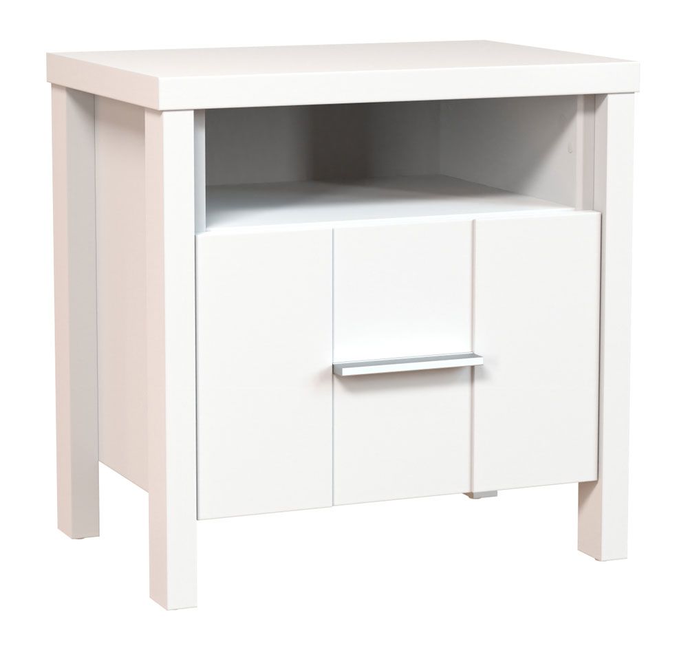 Comodino "Caesio" 03, bianco - 51 x 50 x 35 cm (h x l x p)