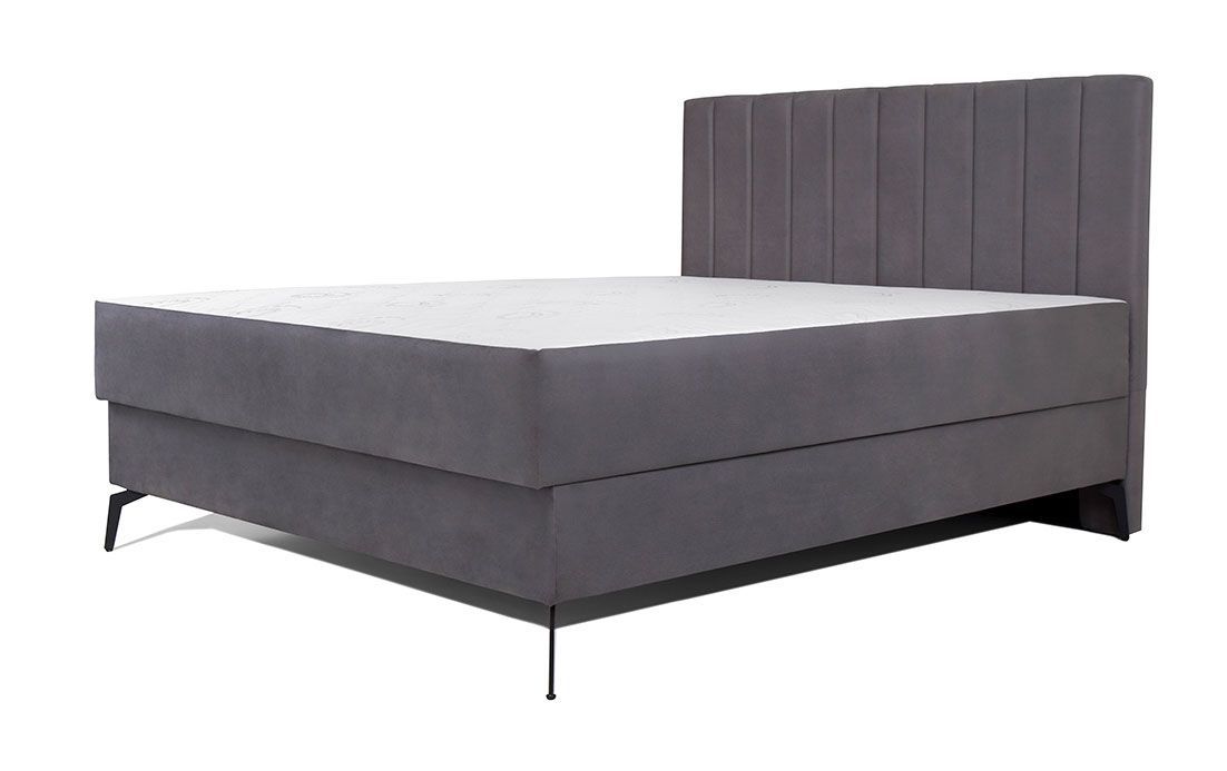 Letto boxspring Damboa 41, grigio - 160 x 200 cm (l x p)