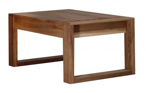 Tavolino "Nature 14" in legno massello di rovere selvatico, oliato - 100 x 65 x 46-65 cm (l x p x h)