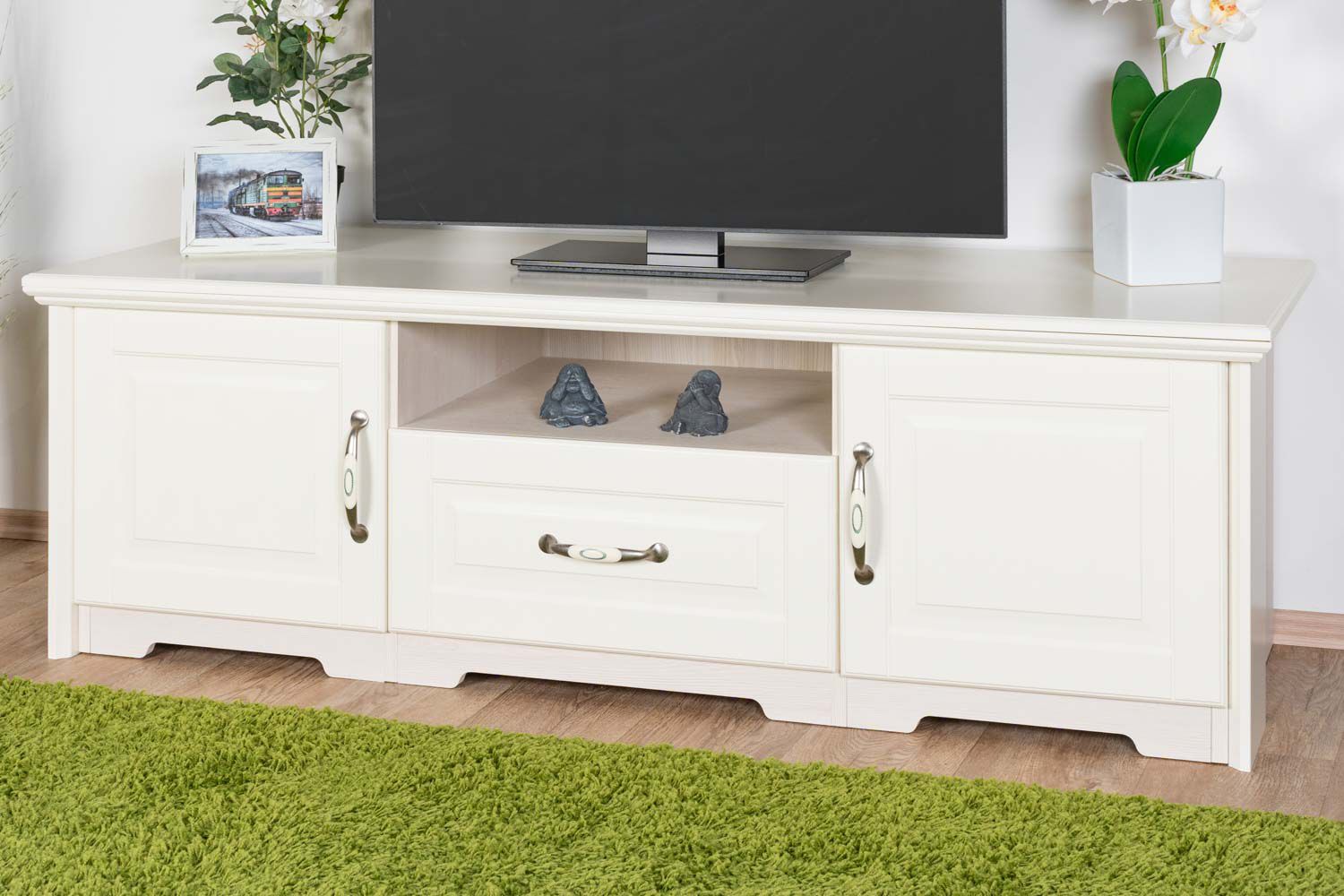 Mobile TV "Falefa" 06, bianco - 51 x 159 x 55 cm (h x l x p)