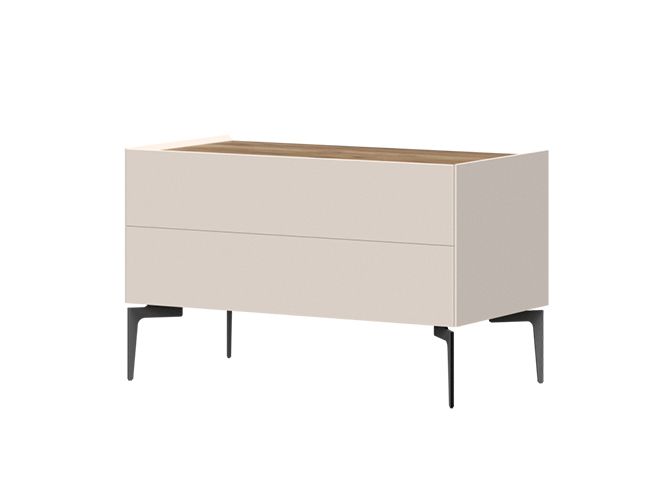 Mobile TV Asau 02, colore: cashmere / rovere scuro - Dimensioni: 56 x 90 x 47 cm (H x L x P)