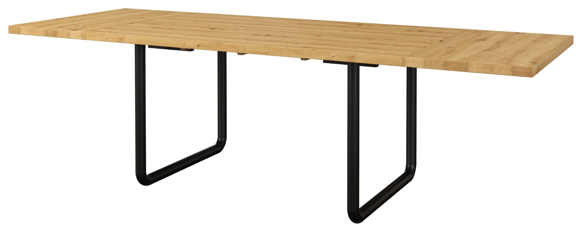 Tavolo da pranzo allungabile "Ogulin" 30, rovere / nero - 160-260 x 94 cm (l x p)