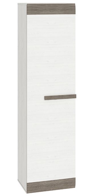 Armadio "Knoxville" 19, pino, bianco / grigio - 202 x 54 x 40 cm (h x l x p), 1 anta e 4 scomparti