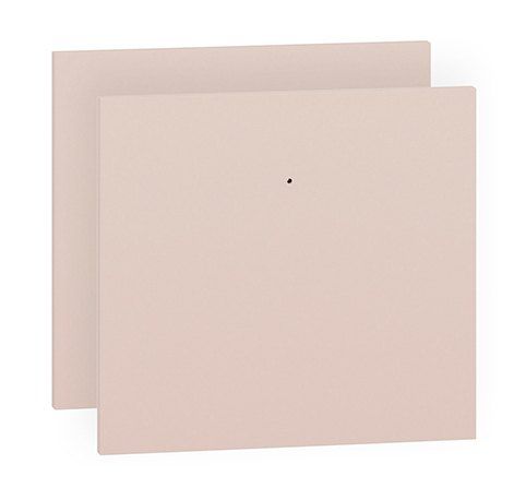 Frontale cassetto "Egvad", Set 2 pz, rosa cipria - 34 x 37 x 2 cm (h x l x p)