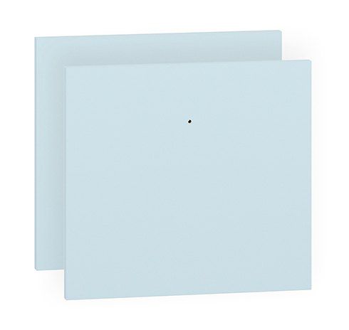 Frontale cassetto "Egvad", Set 2 pz, azzurro - 34 x 37 x 2 cm (h x l x p)