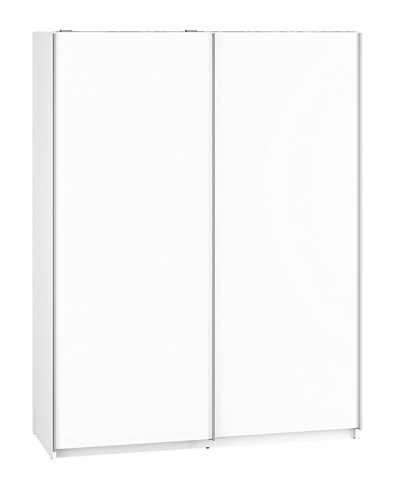 Armadio ad ante scorrevoli "Tornved" 07, bianco - 200 x 151 x 62 cm (h x l x p)