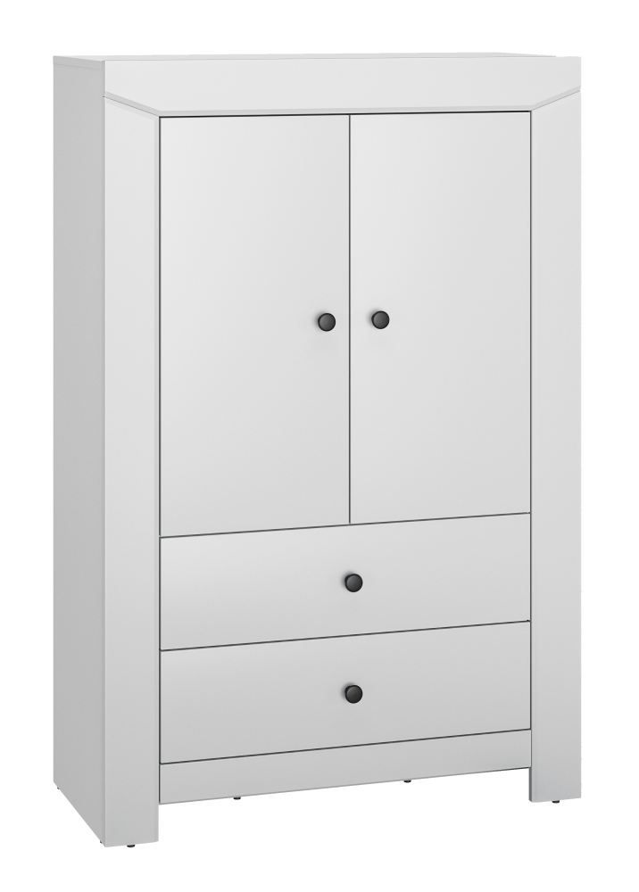 Cassettiera "Sastamala" 05, grigio argento - 139 x 92 x 42 cm (h x l x p), 2 porte, 2 cassetti e 2 scomparti