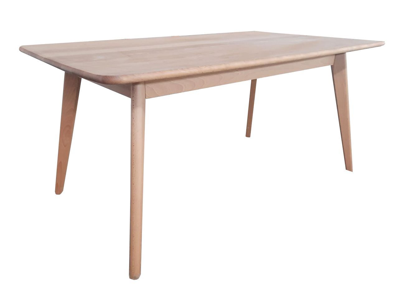 Tavolo da pranzo Wooden Nature 203 in faggio massello naturale, oliato - 180 x 90 cm (l x p)