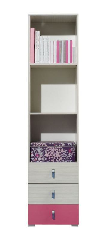 Cameretta - Armadio "Felipe" 08, rosa / bianco - 190 x 45 x 40 cm (h x l x p)