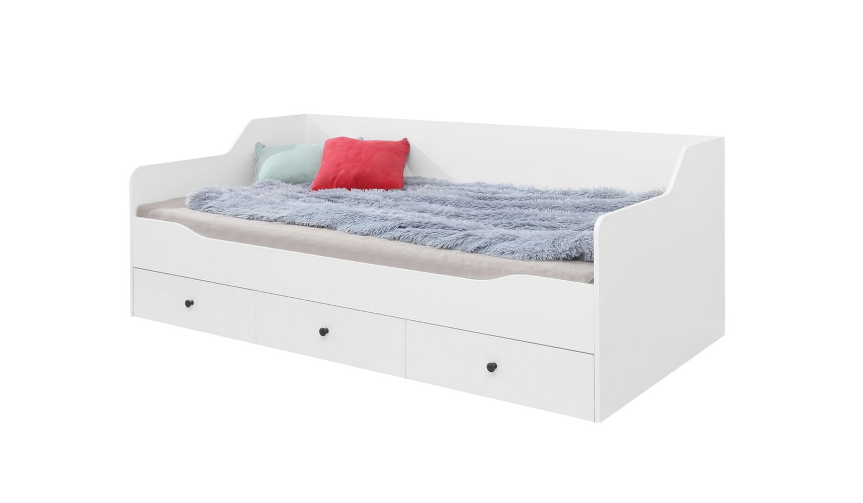 Letto singolo "Tellin" 13, bianco / bianco lucido - 90 x 200 cm