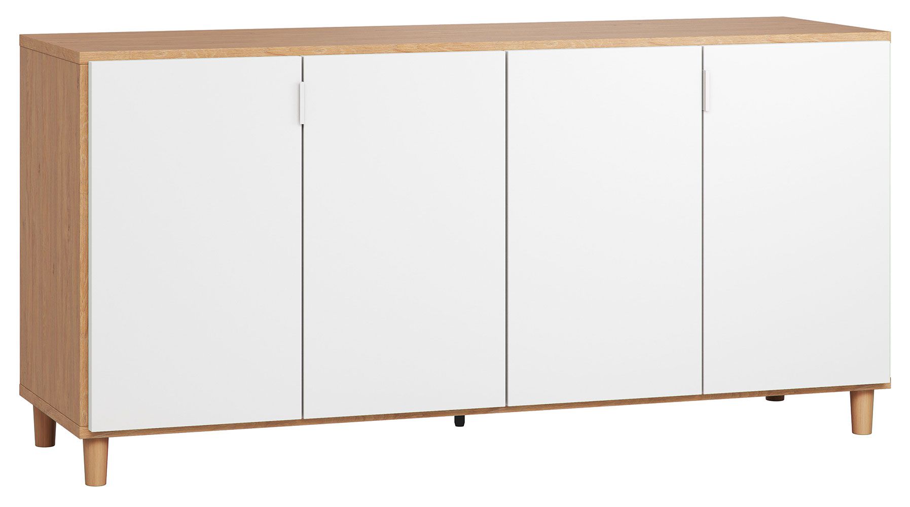 Cassettiera "Arbolita" 08, rovere / bianco - 78 x 160 x 47 cm (h x l x p)