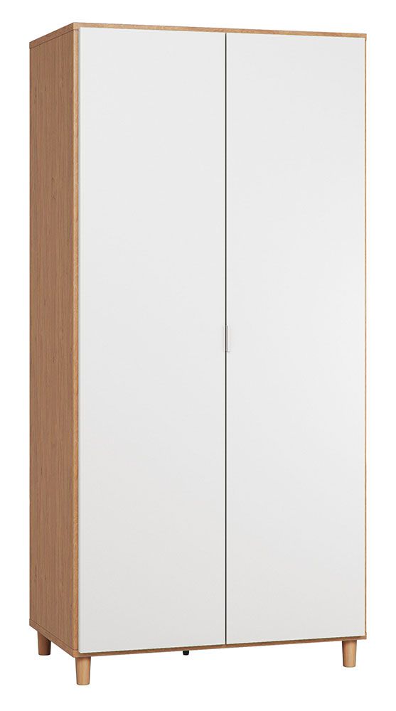 Armadio a 2 ante "Arbolita" 17, rovere / bianco - 195 x 93 x 57 cm (h x l x p)
