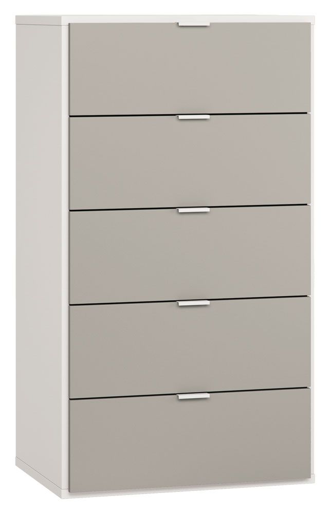 Cassettiera "Bellaco" 30, bianco / grigio -  114 x 63 x 47 cm (h x l x p)