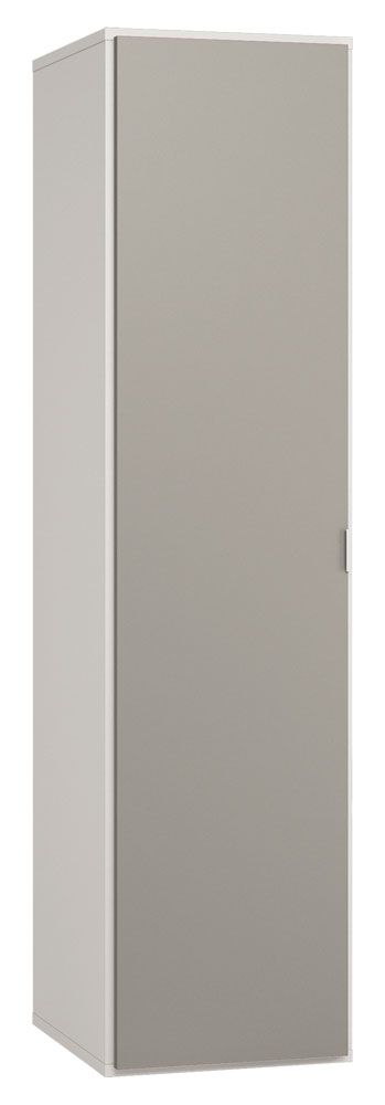 Armadio a 1 anta "Bellaco" 37, bianco / grigio -  187 x 47 x 57 cm (h x l x p)