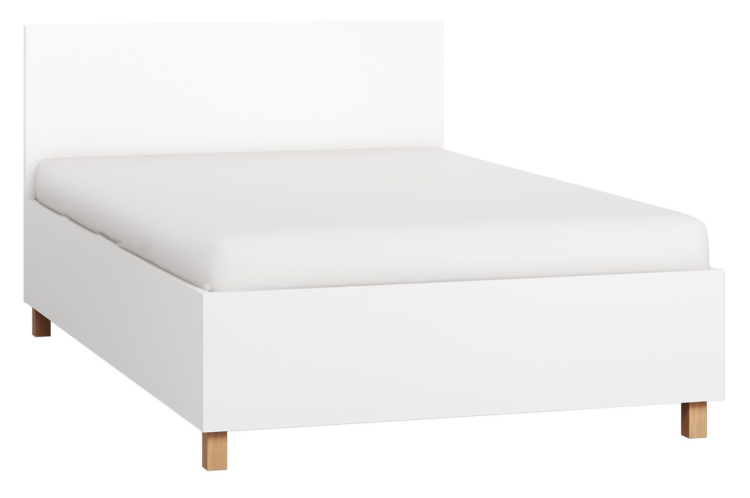 Letto singolo / letto per ospiti Invernada 29 incl. rete a doghe, colore: bianco - Superficie di appoggio: 120 x 200 cm (L x L)