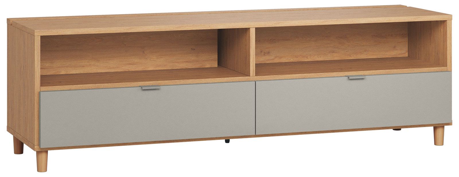 Mobile TV "Nanez" 11, rovere / grigio - 56 x 180 x 47 cm (h x l x p)