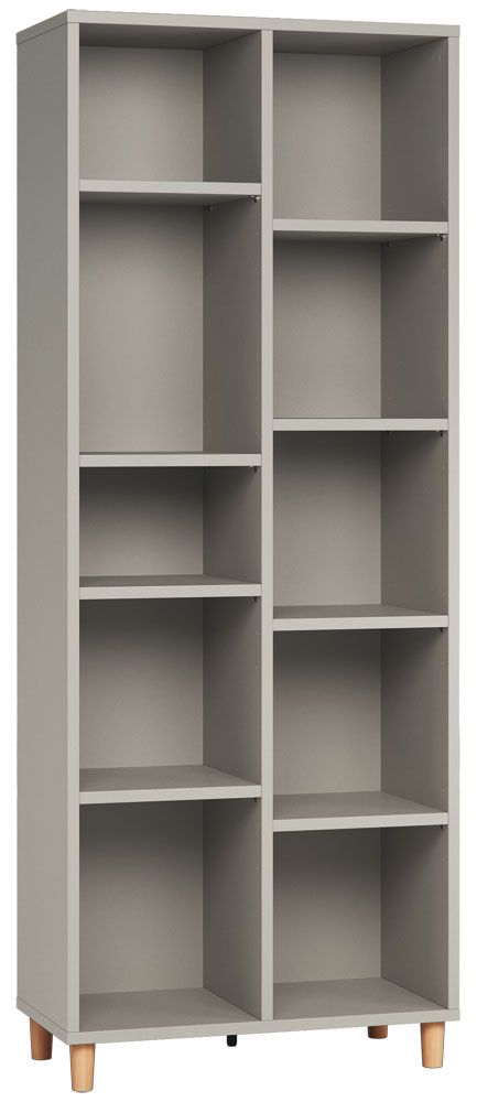 Scaffale "Nanez" 46, grigio / rovere - 195 x 76 x 38 cm (h x l x p)