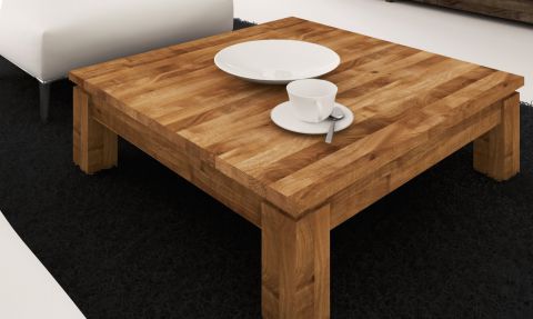 Tavolino "Tasman" 19, rovere massello selvatico, oliato - 60 x 60 x 40 cm (l x p x h)