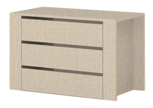 Cassettiera interna per armadio "Faleasiu" - 88 x 57 x 45 cm (l x h x p)