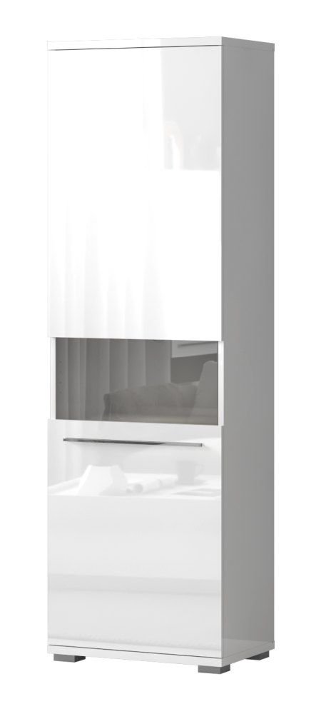 Vetrinetta "Garim" 21, bianco lucido - 193 x 60 x 40 cm (h x l x p)