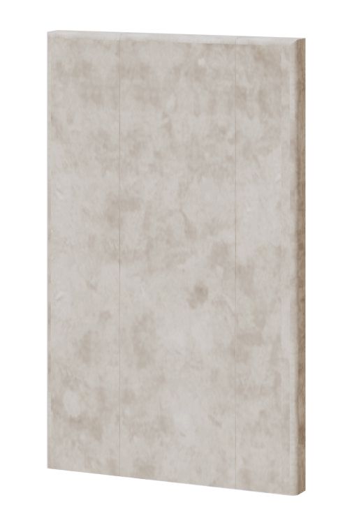 Pannello da parete per letto matrimoniale Papauta, destra, grigio - misure: 105 x 65 x 7 cm (h x l x p)