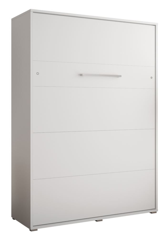 Letto a scomparsa verticale Namsan 03, bianco opaco / bianco lucido - 140 x 200 cm (l x p)