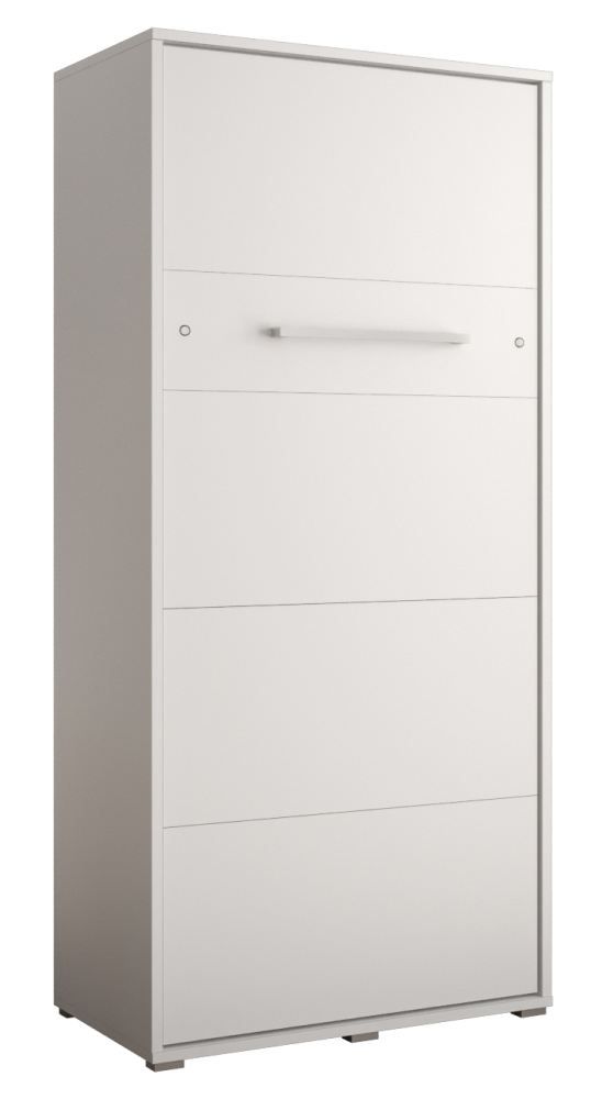 Letto a scomparsa verticale Namsan 01, bianco opaco / bianco lucido - 90 x 200 cm (l x p)