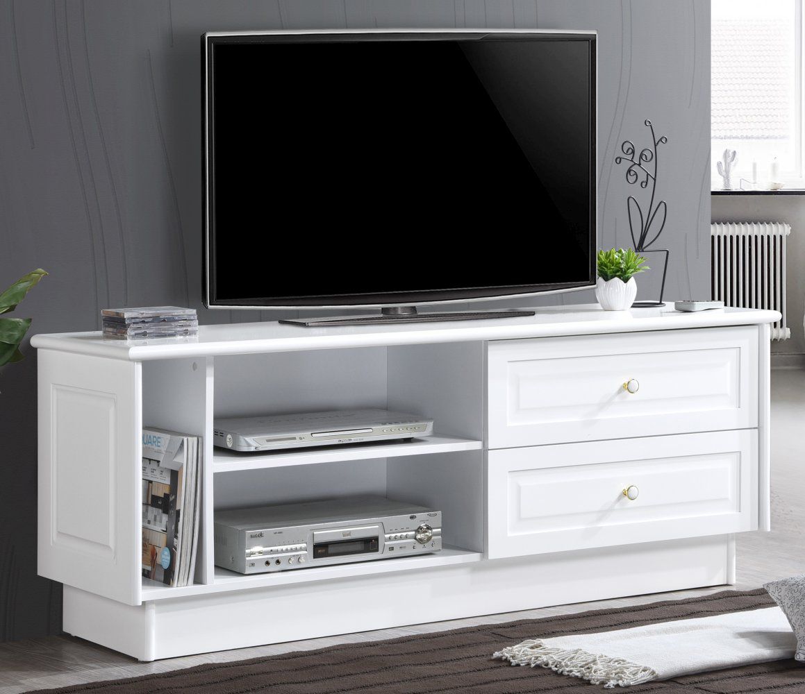 Mobile TV "Austin", bianco - 59 x 150 x 45 cm (h x l x p)