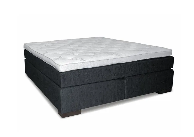 Letto boxspring EBON, base: molle Bonnell, materasso: 5 zone - molle insacchettate, topper: schiuma - 140 x 200 cm