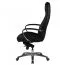 Solida sedia direzionale Apolo 67, colore: nero/cromo, rivestimento in vera pelle