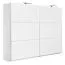 Armadio ad ante scorrevoli Sabadell 13, bianco / bianco lucido - 222 x 269 x 64 cm (h x l x p)